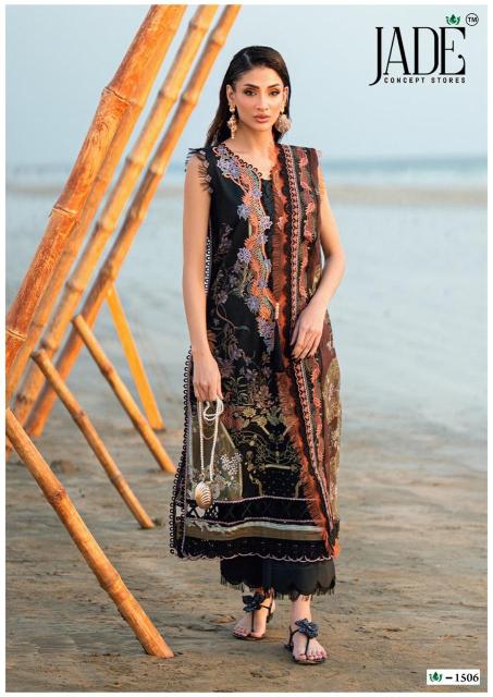 Jade crimson vol-15 karachi wholesale punjabi dress materials  - wholesale export